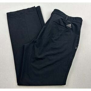 Adidas Golf Pants Mens 34x30 Black Flat Front‎ Pockets Tech